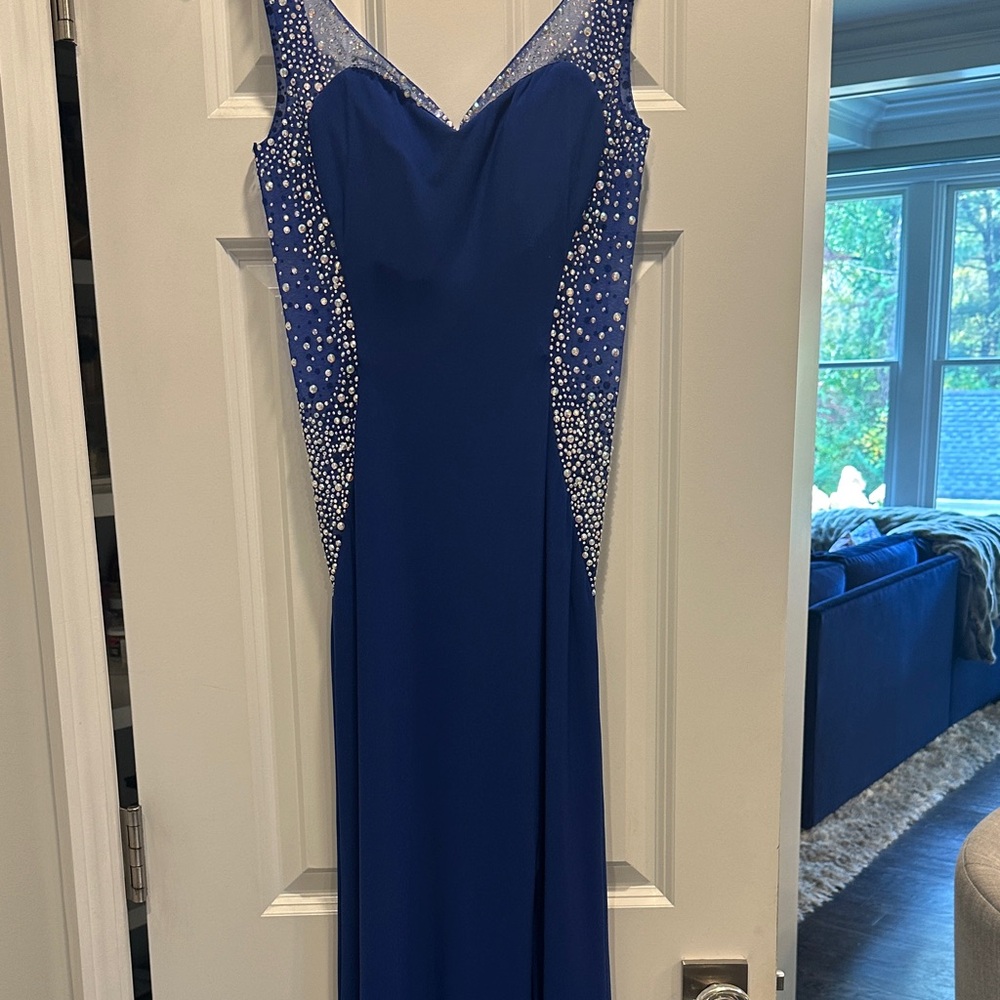 Jovani Elegant Blue Evening Gown worn once in perfect condition - Picture 4 of 13